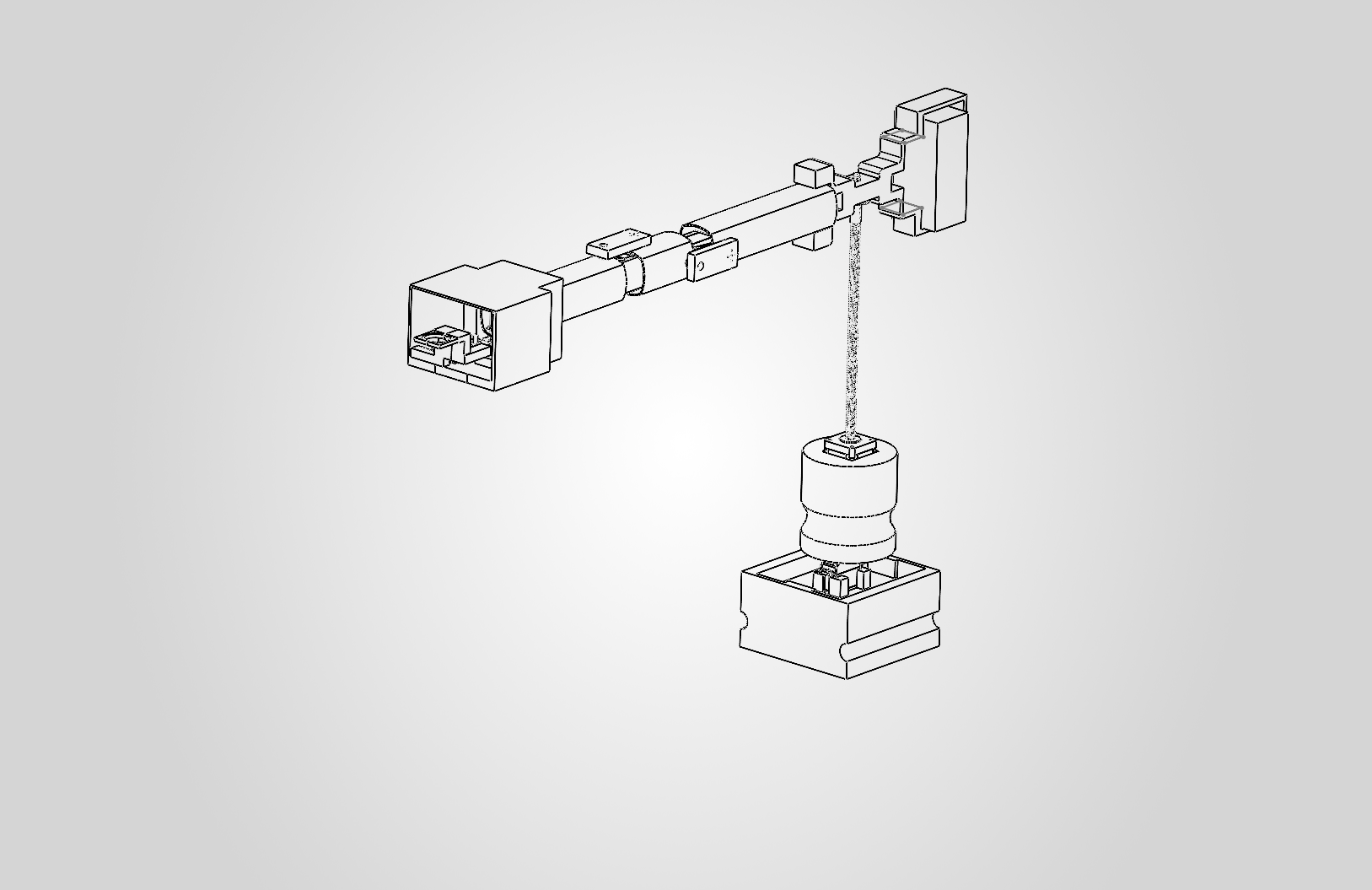 CAD design of the robotic arm